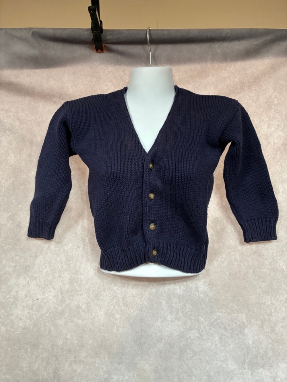 GAP Navy V-Neck Button Crop Cardigan